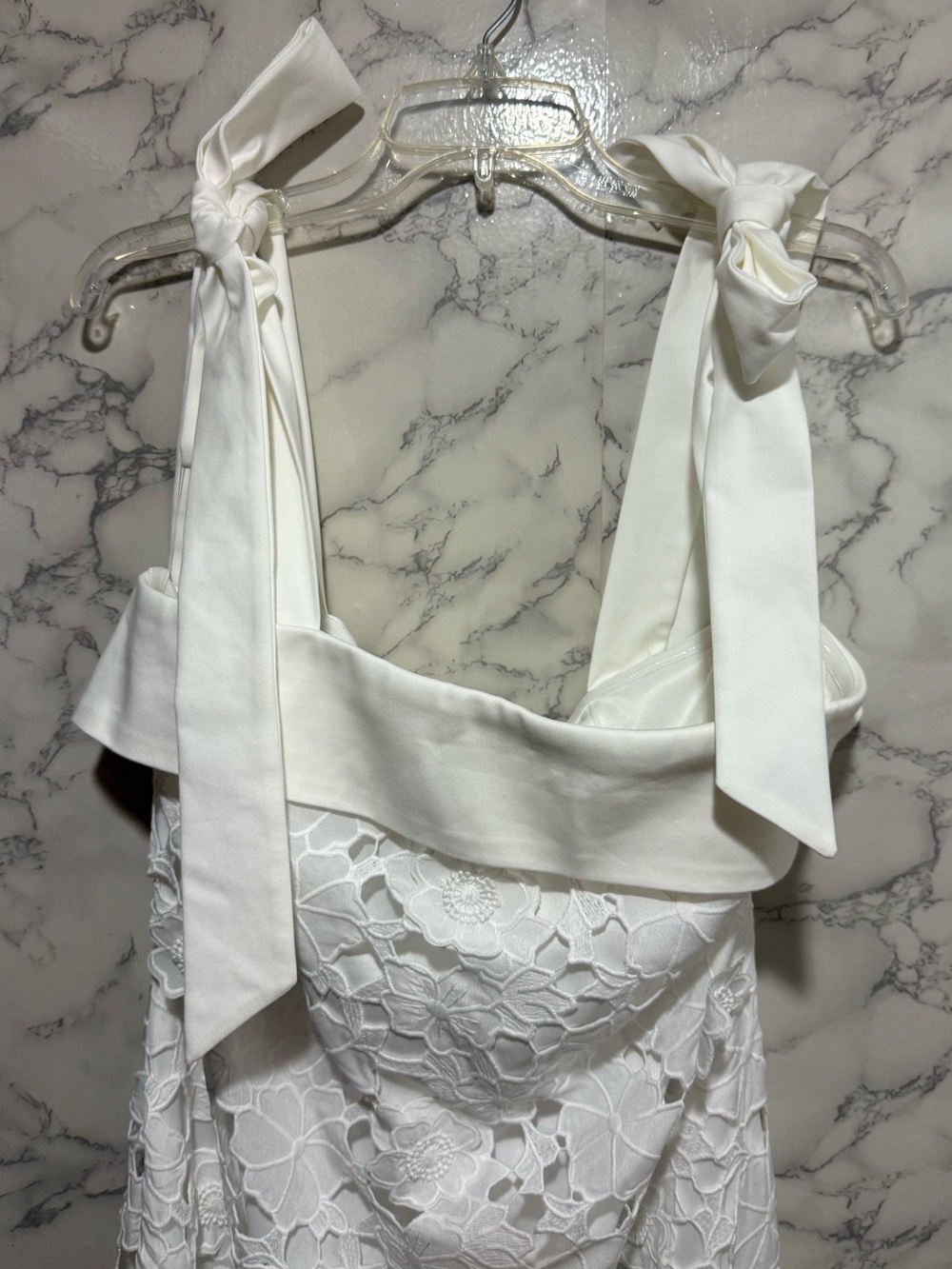 NEW Petal & Pup Emersyn White Lace Midi Dress with Tie Straps XL - Picture 2 of 11